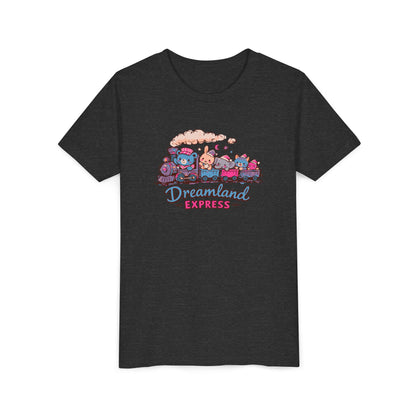 "Dreamland Express" Youth Tee — Cute Train & Animal Crew Kids Shirt