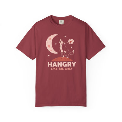 Hangry Like the Wolf T-Shirt — Cute Howling Wolf Graphic Tee