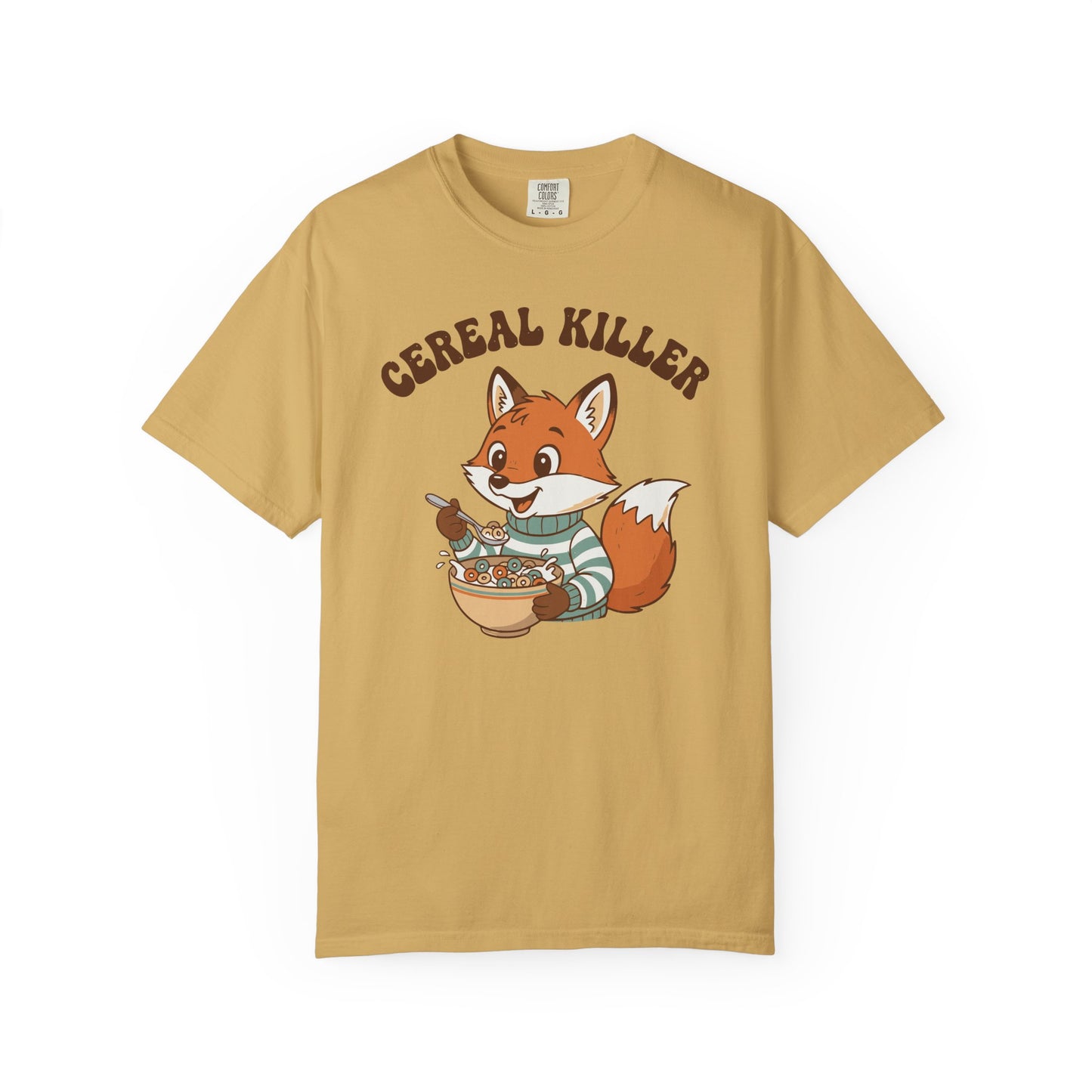 "Cereal Killer" T-Shirt — Cute Fox Eating Cereal Graphic Tee