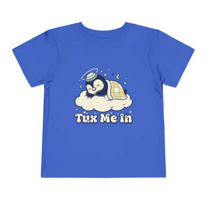 'Tux Me In' Toddler Tee —  Sleepy Penguin Short Sleeve Kids Shirt