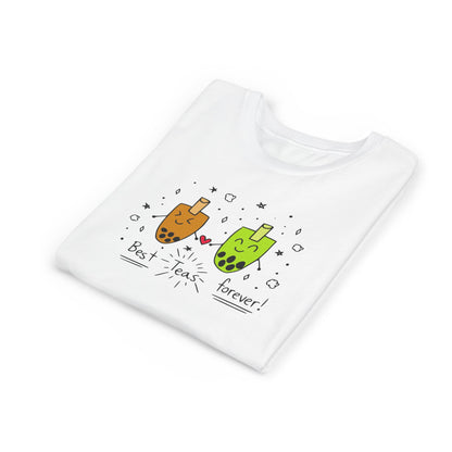 "Best Teas Forever" Youth Tee – Cute Bubble Tea Friends BFF Graphic T-Shirt