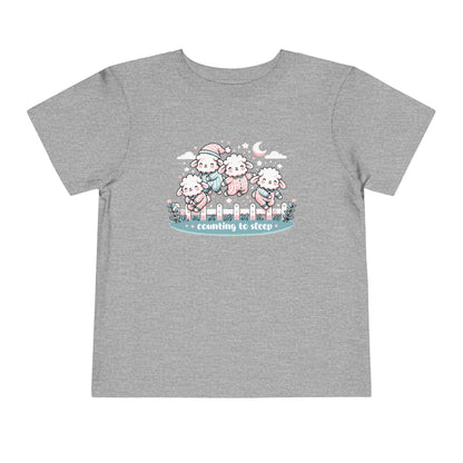 "Counting to Sleep" Toddler Tee — Cute Sleepy Sheep Bedtime Shirt