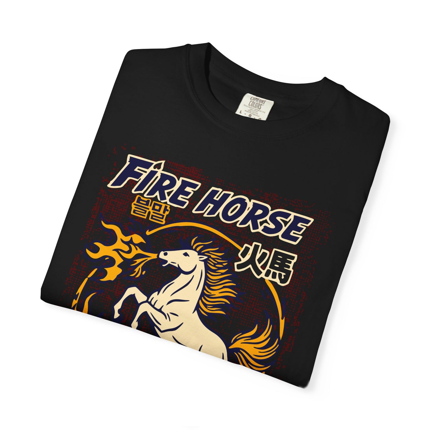 'Fire Horse' Spicy Hot Instant Ramyeon T-Shirt — Retro Lunar New Year Graphic Tee