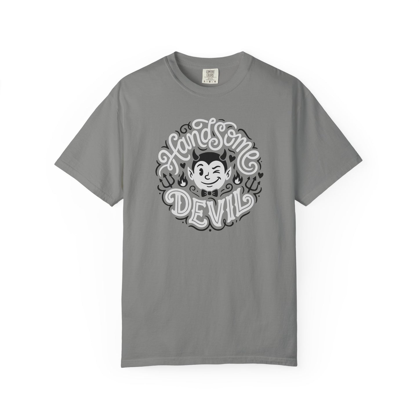 "Handsome Devil" Graphic T-Shirt — Cute Retro Devil Illustration Tee