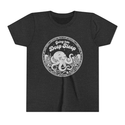 "Going Into Deep Sleep" Youth Tee — Cute Octopus Underwater Graphic Shirt