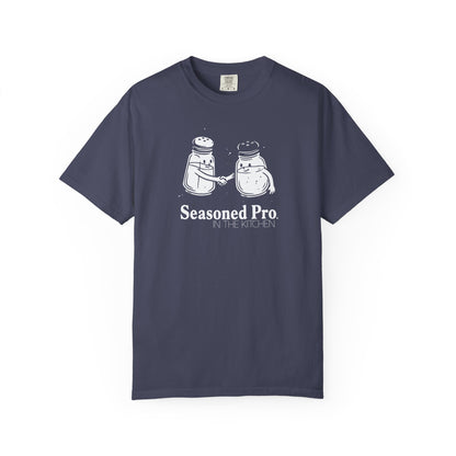 "Seasoned Pro in the Kitchen" T-Shirt — Funny Salt & Pepper Shakers Chef Graphic Tee