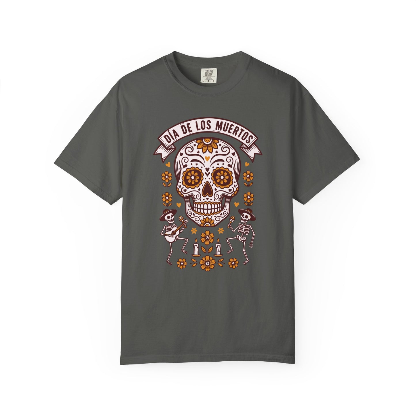 Día de los Muertos Sugar Skull T-Shirt — Floral Calavera Day of the Dead Tee
