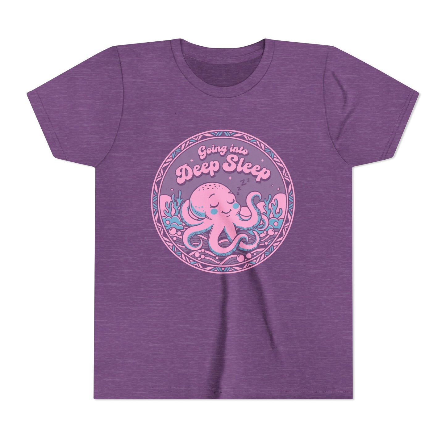 "Going Into Deep Sleep" Youth Tee — Cute Octopus Underwater Graphic Shirt