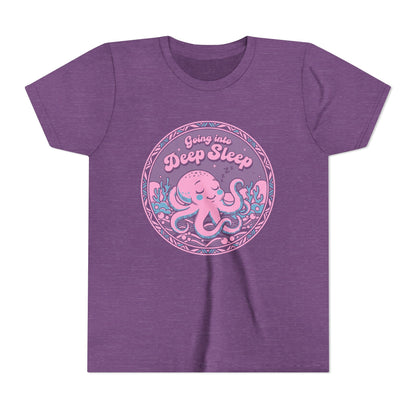 "Going Into Deep Sleep" Youth Tee — Cute Octopus Underwater Graphic Shirt