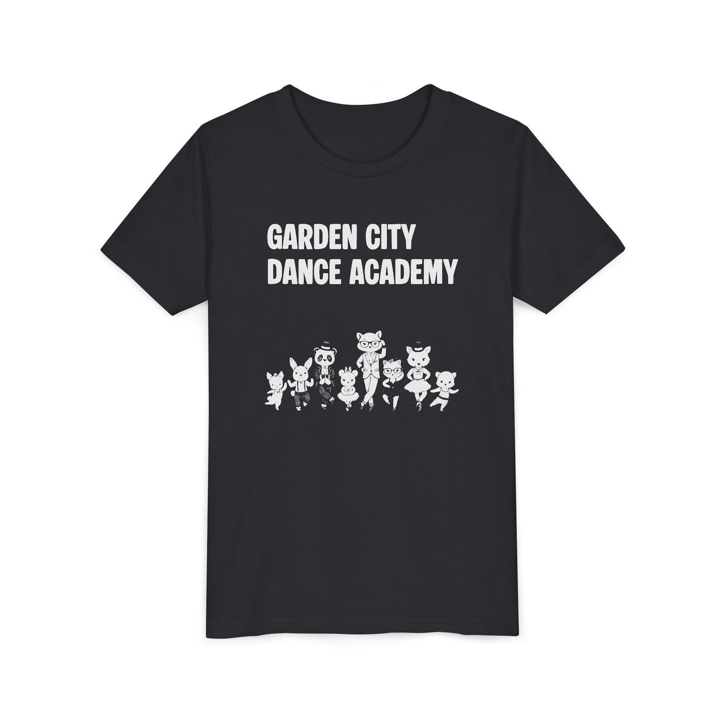 "Garden City Dance Academy" Youth Tee — Kids Dance Club Cartoon Dancers T-Shirt