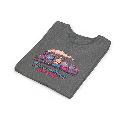"Dreamland Express" Youth Tee — Cute Train & Animal Crew Kids Shirt