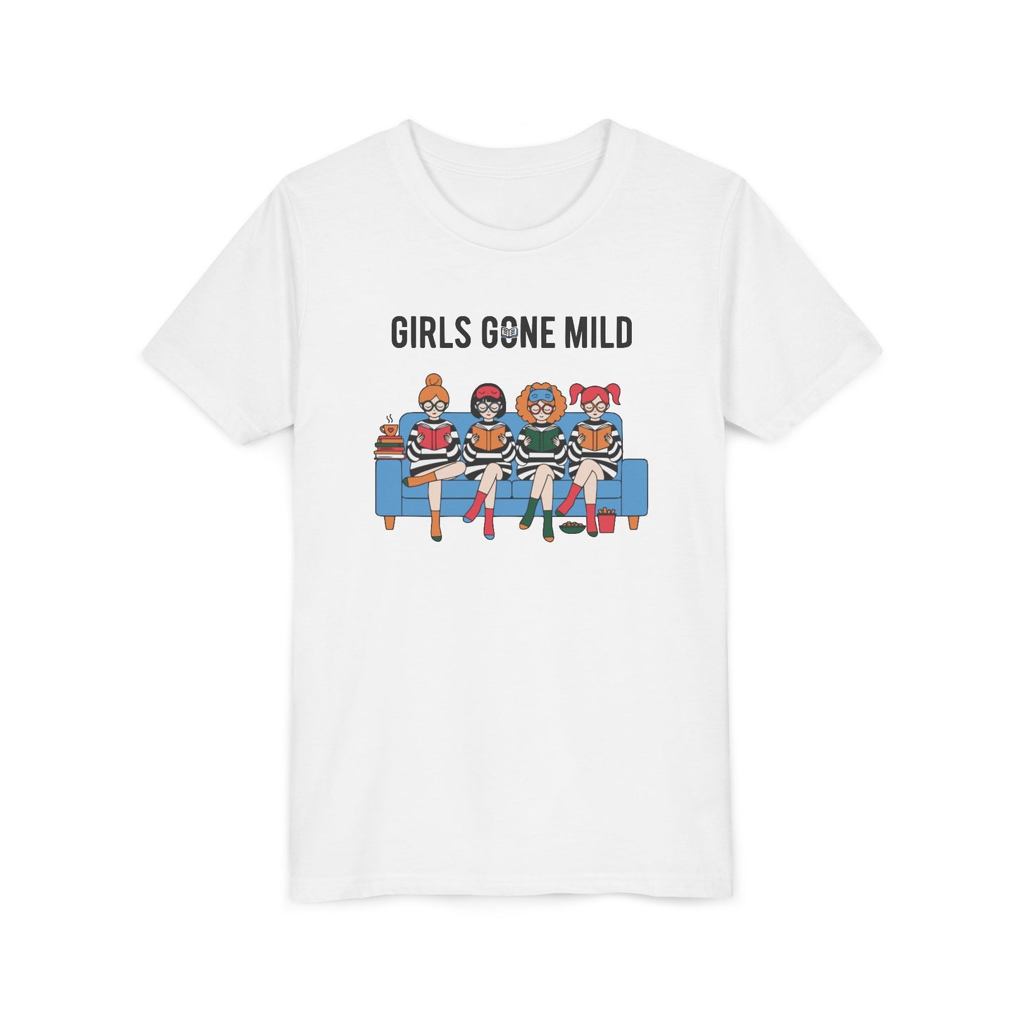 "Girls Gone Mild" Youth Tee – Cute Reading Club Graphic T-Shirt
