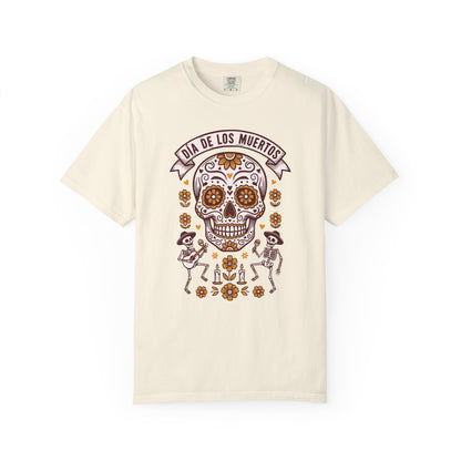 Día de los Muertos Sugar Skull T-Shirt — Floral Calavera Day of the Dead Tee