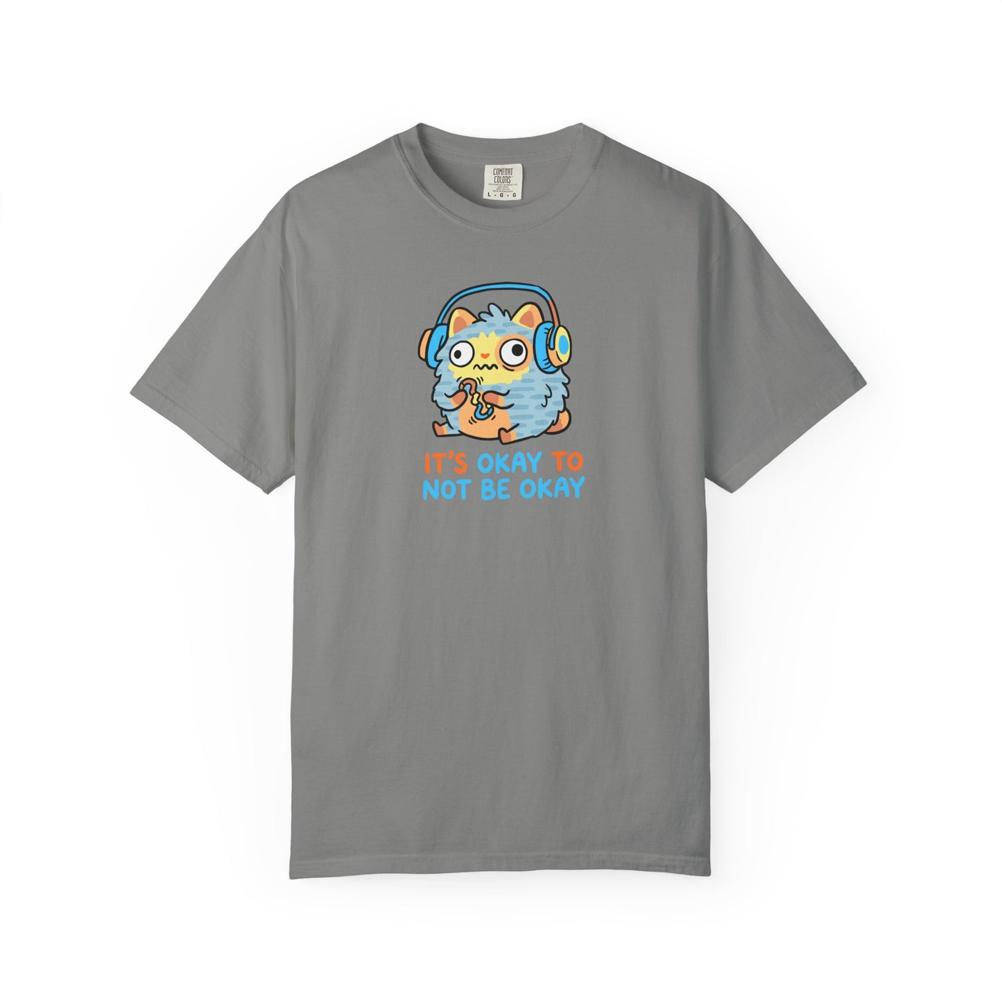 "It's Okay to Not Be Okay" Tee — Cute Cat Self-Care Mental Health Awareness T-Shirt