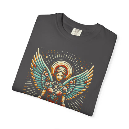 "Glitched Goddess (Under Construction)" T-Shirt — Unhinged Attitude Retro Sci‑Fi Graphic Tee