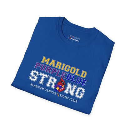 Marigold Purple Blue Strong T-Shirt — Bladder Cancer Awareness Fundraiser Tee