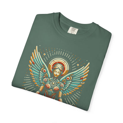 "Glitched Goddess (Under Construction)" T-Shirt — Unhinged Attitude Retro Sci‑Fi Graphic Tee