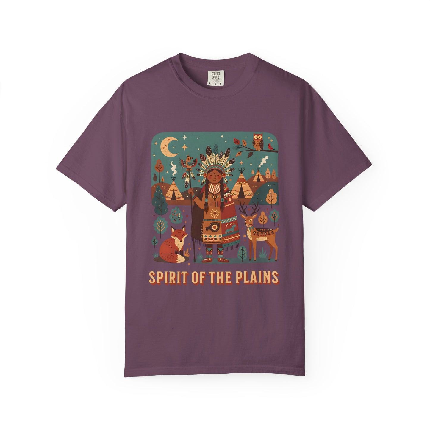 'Spirit of the Plains' T-Shirt — Native-Inspired Spiritual Graphic Tee