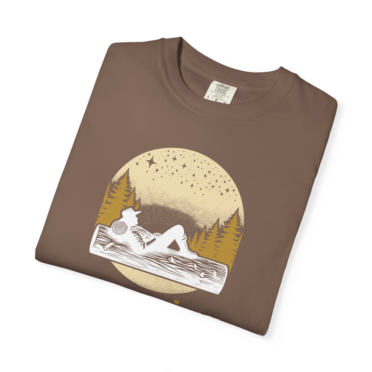 Slumberjack Campfire Graphic T-Shirt — Relaxing Night Sky Outdoor Tee