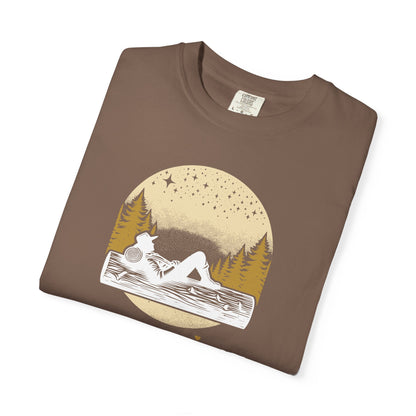 Slumberjack Campfire Graphic T-Shirt — Relaxing Night Sky Outdoor Tee