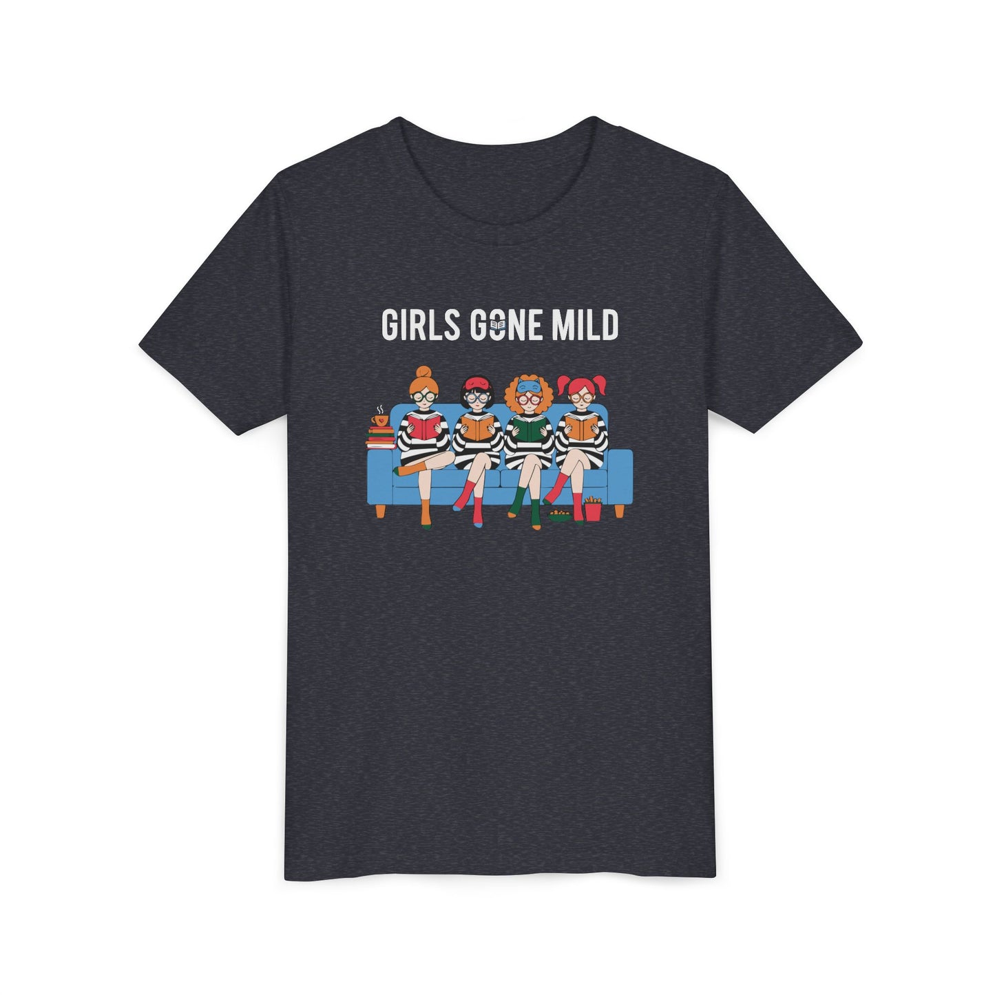 "Girls Gone Mild" Youth Tee – Cute Reading Club Graphic T-Shirt