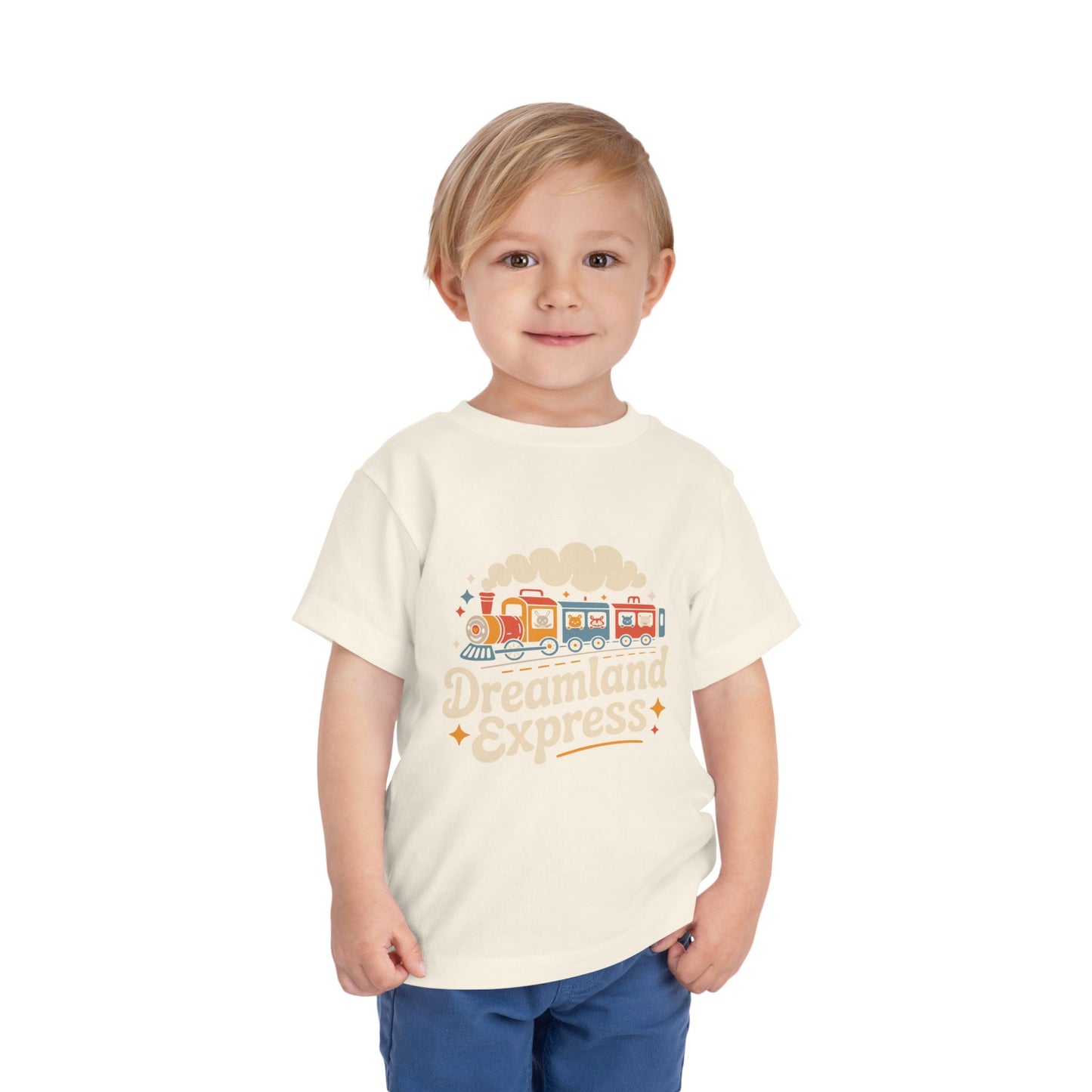 "Dreamland Express" Toddler Tee — Cute Train Kids Graphic T-Shirt