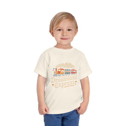 "Dreamland Express" Toddler Tee — Cute Train Kids Graphic T-Shirt