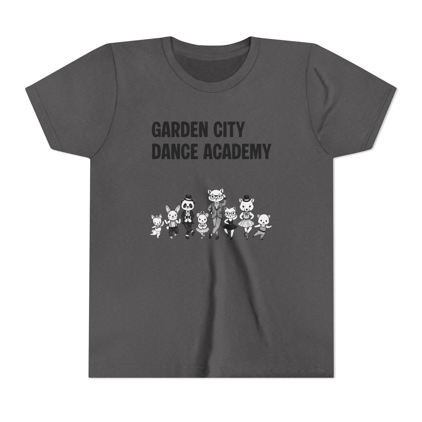 "Garden City Dance Academy" Youth Tee — Kids Dance Club Cartoon Dancers T-Shirt
