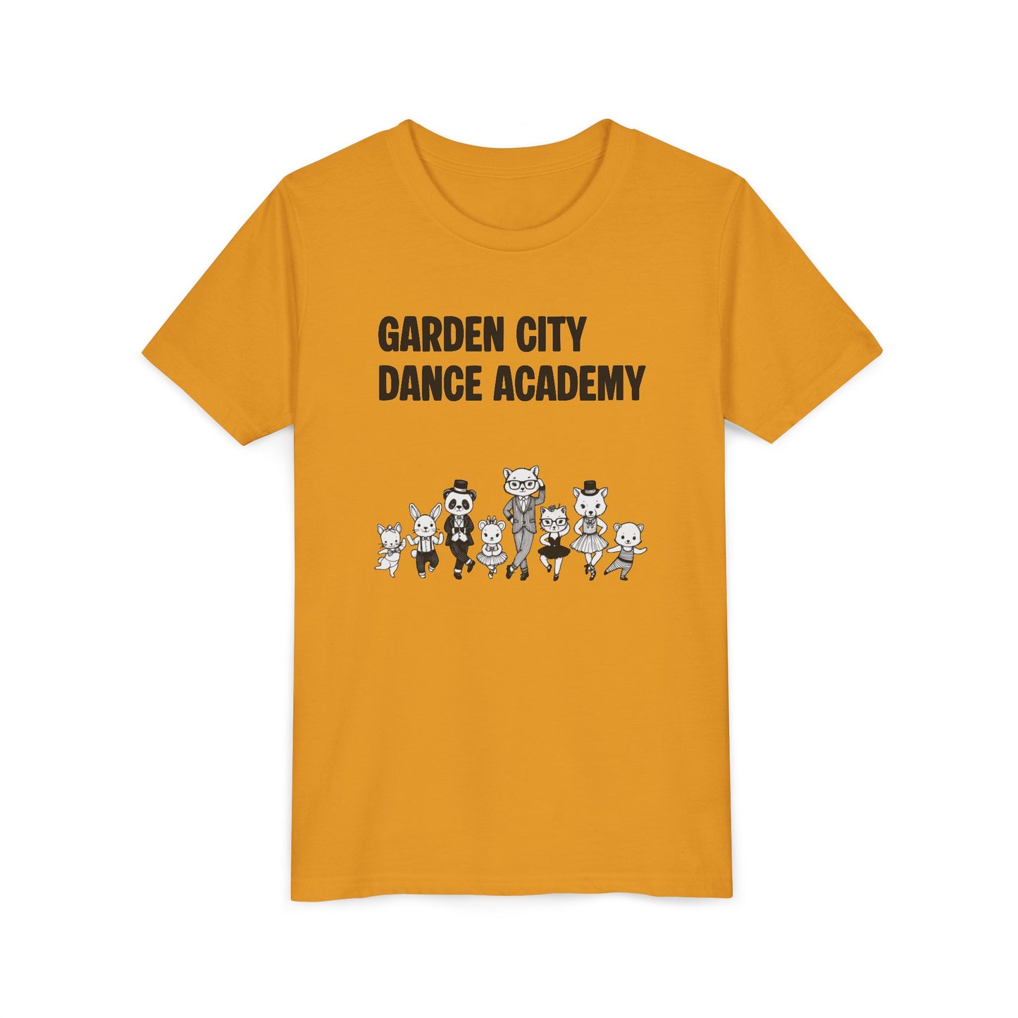"Garden City Dance Academy" Youth Tee — Kids Dance Club Cartoon Dancers T-Shirt