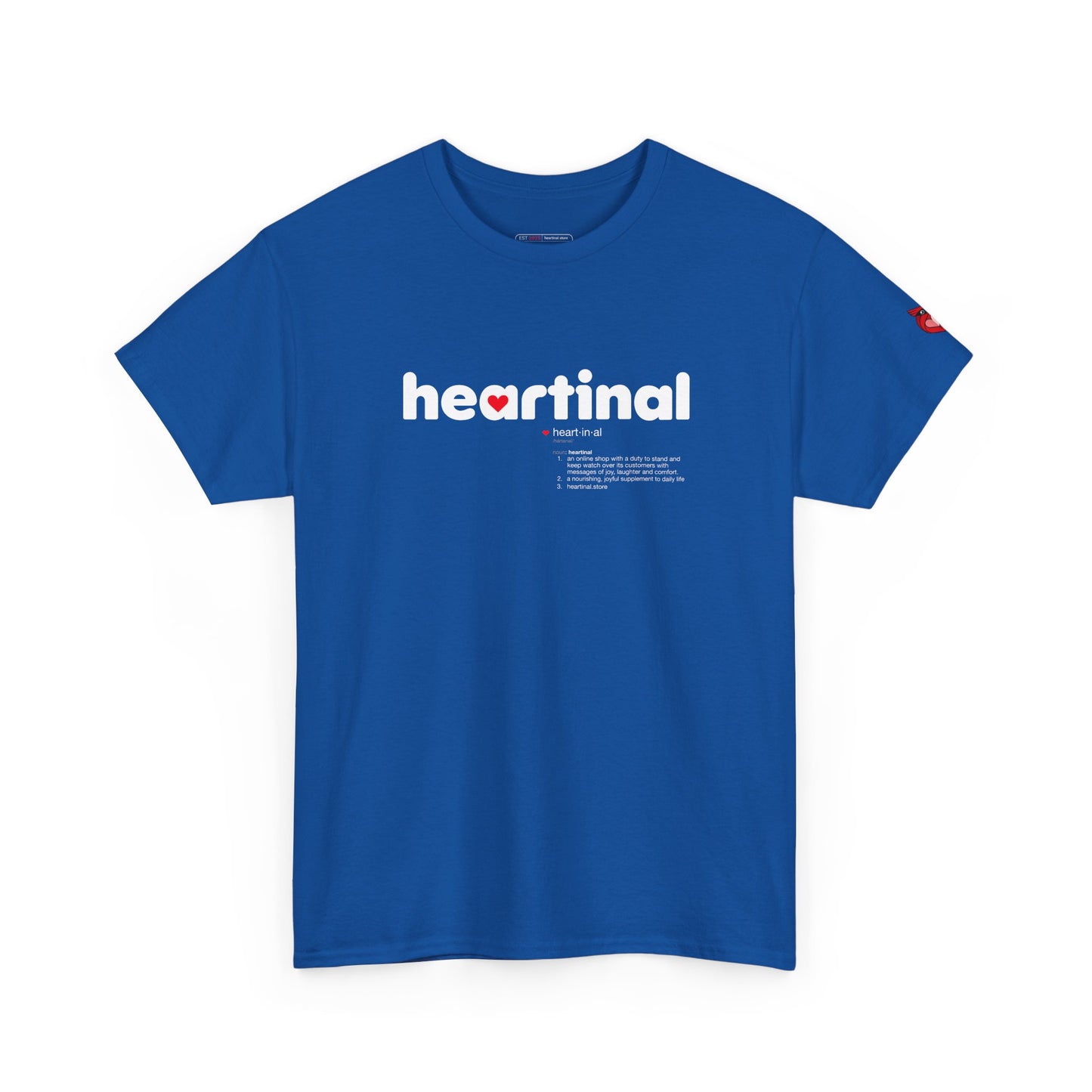 heartinal® "Heart on Your Sleeve" T-Shirt — Wordmark Logo Front with "Nutrition Facts" Back Tee