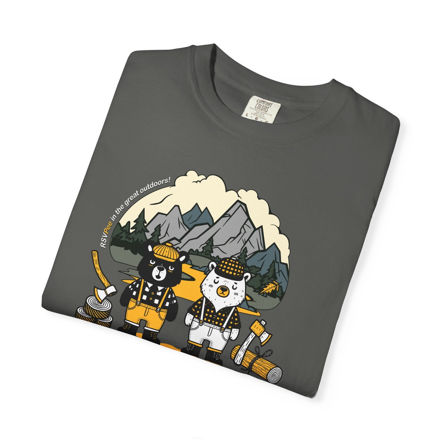 Slumberjack Party T-Shirt — Outdoor Pee Lumberjack Mountain Bears Graphic Tee