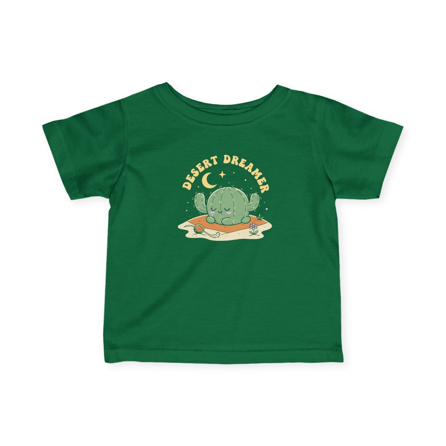“Desert Dreamer” Infant Tee — Cute Sleeping Cactus Baby Shirt