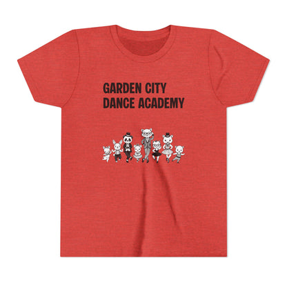 "Garden City Dance Academy" Youth Tee — Kids Dance Club Cartoon Dancers T-Shirt