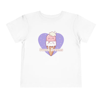 "Sweet Dreams" Toddler Tee — Ice Cream Heart Graphic T-Shirt