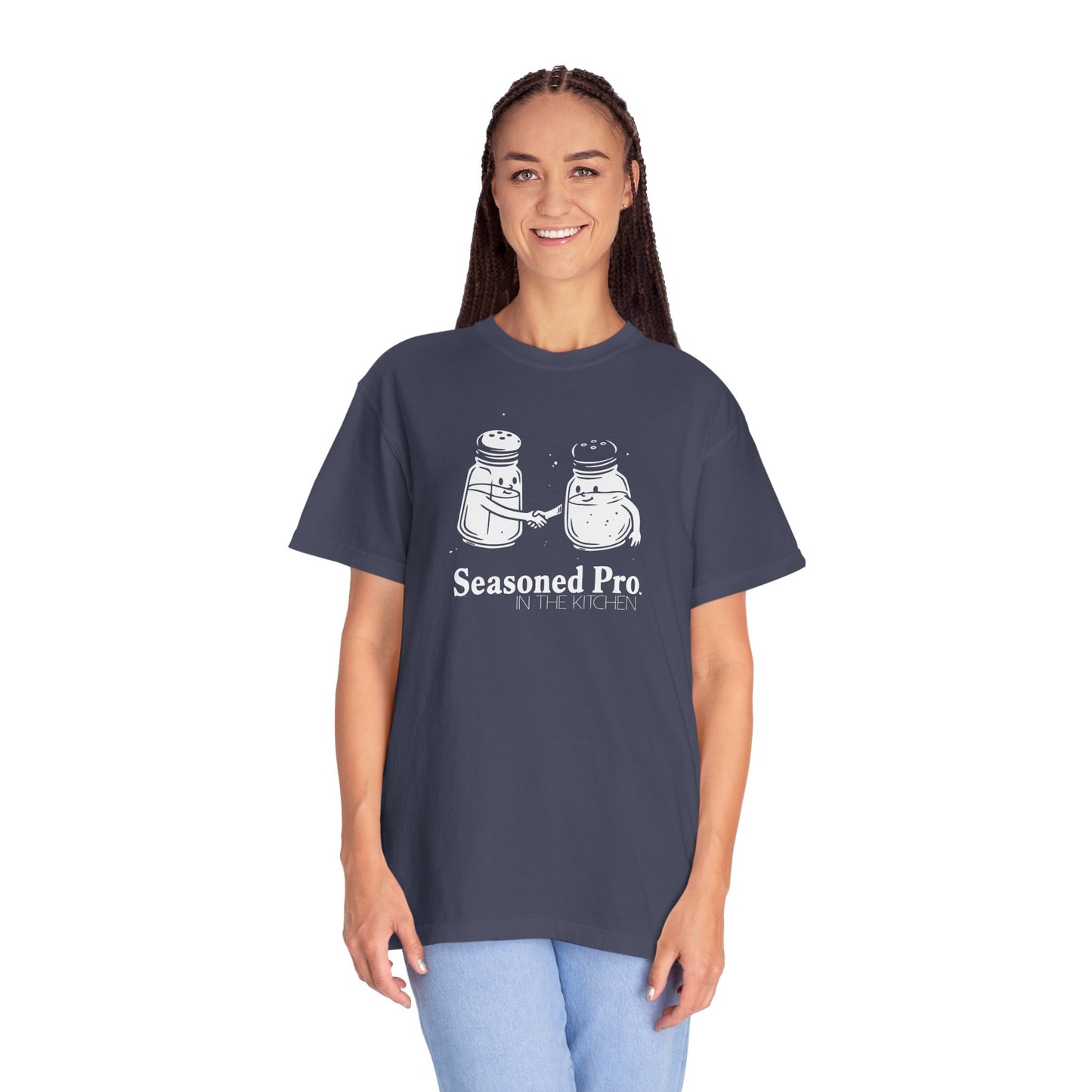 "Seasoned Pro in the Kitchen" T-Shirt — Funny Salt & Pepper Shakers Chef Graphic Tee