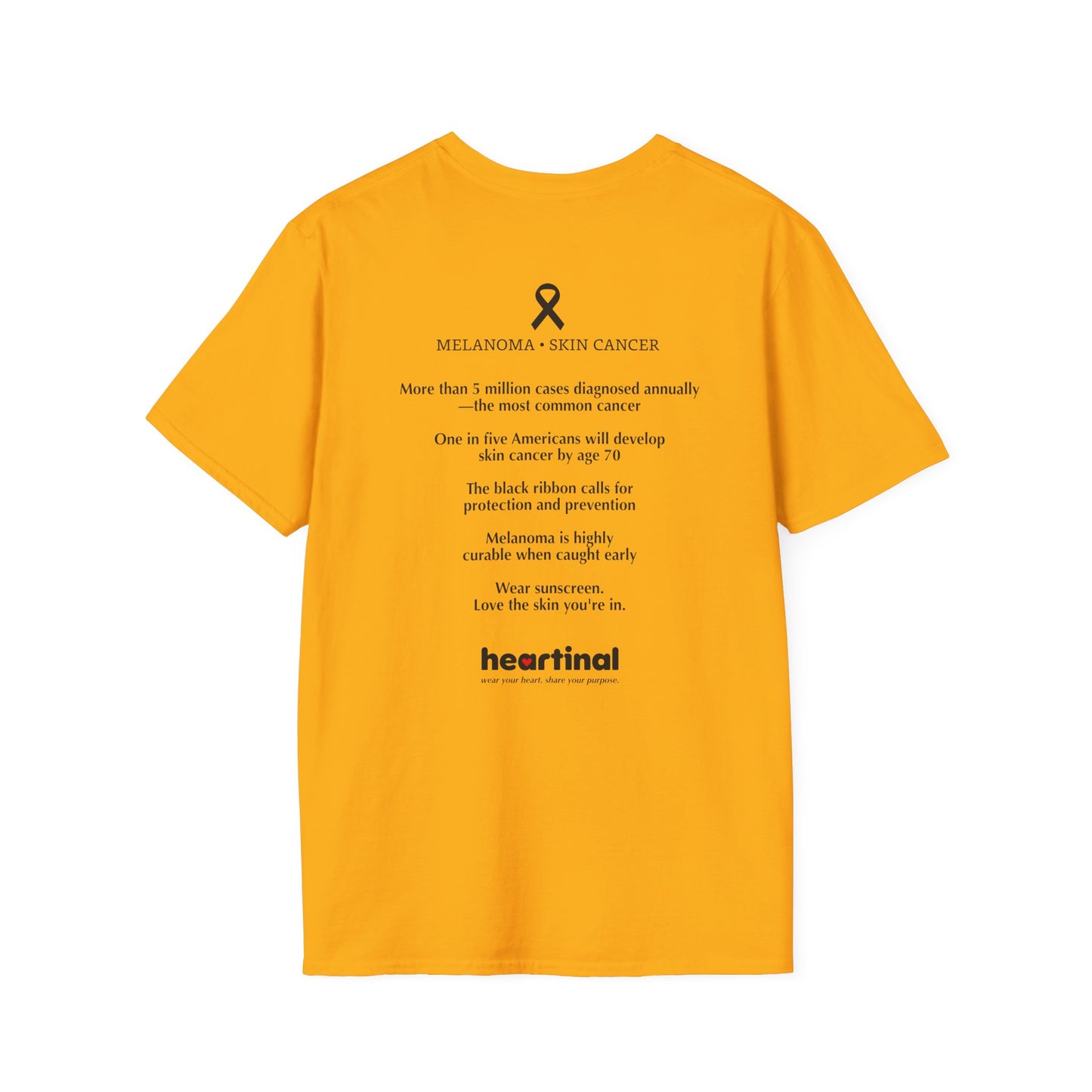 Black Ribbon Strong T-Shirt — Skin Cancer Fight Club Awareness Tee