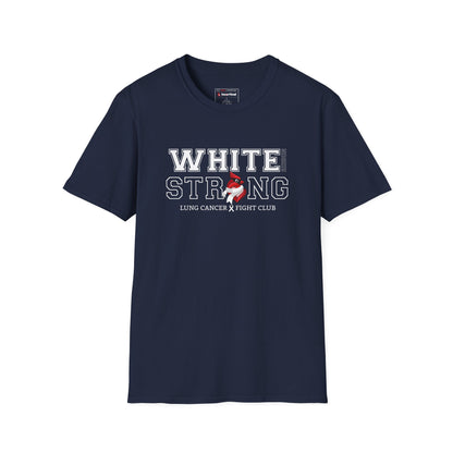 White Ribbon Strong T-Shirt — Lung Cancer Fight Club Awareness Tee