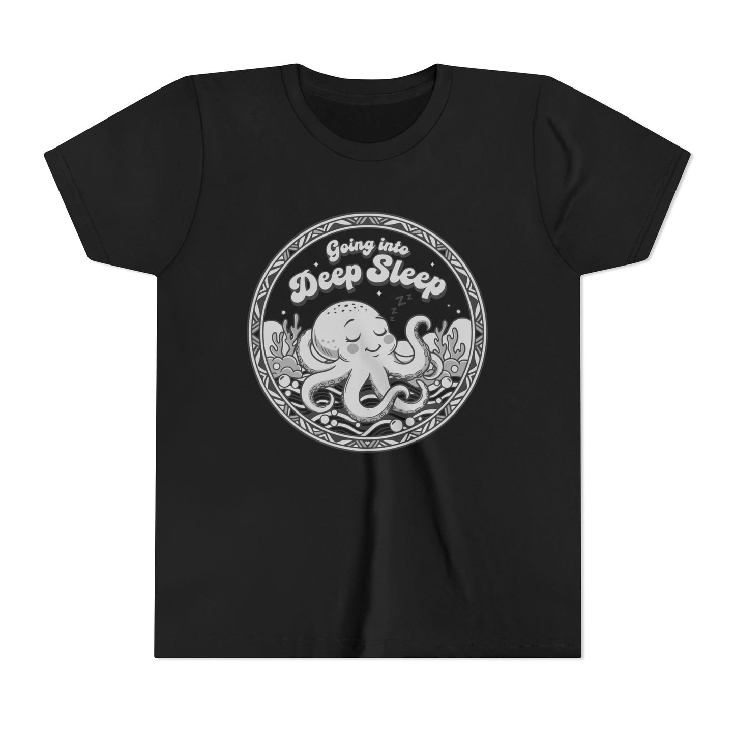 "Going Into Deep Sleep" Youth Tee — Cute Octopus Underwater Graphic Shirt
