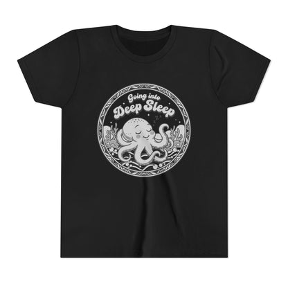 "Going Into Deep Sleep" Youth Tee — Cute Octopus Underwater Graphic Shirt