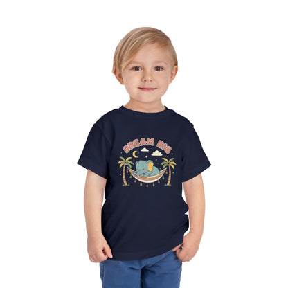 "Dream Big" Toddler Tee — Elephant Hammock Sleeping Graphic