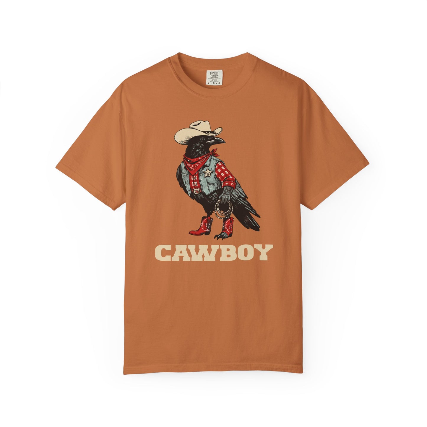"Cawboy" Couples Tee — Western Crow Cowboy Graphic T-Shirt