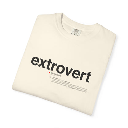 Extrovert T-Shirt — "Extrovert" Front + Nutrition Facts Back Graphic Tee