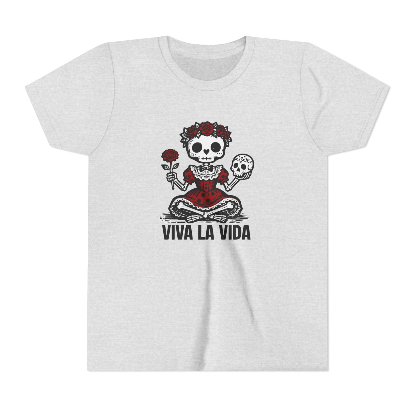 'Viva La Vida' Youth Tee - Day of the Dead Skull Girl Graphic