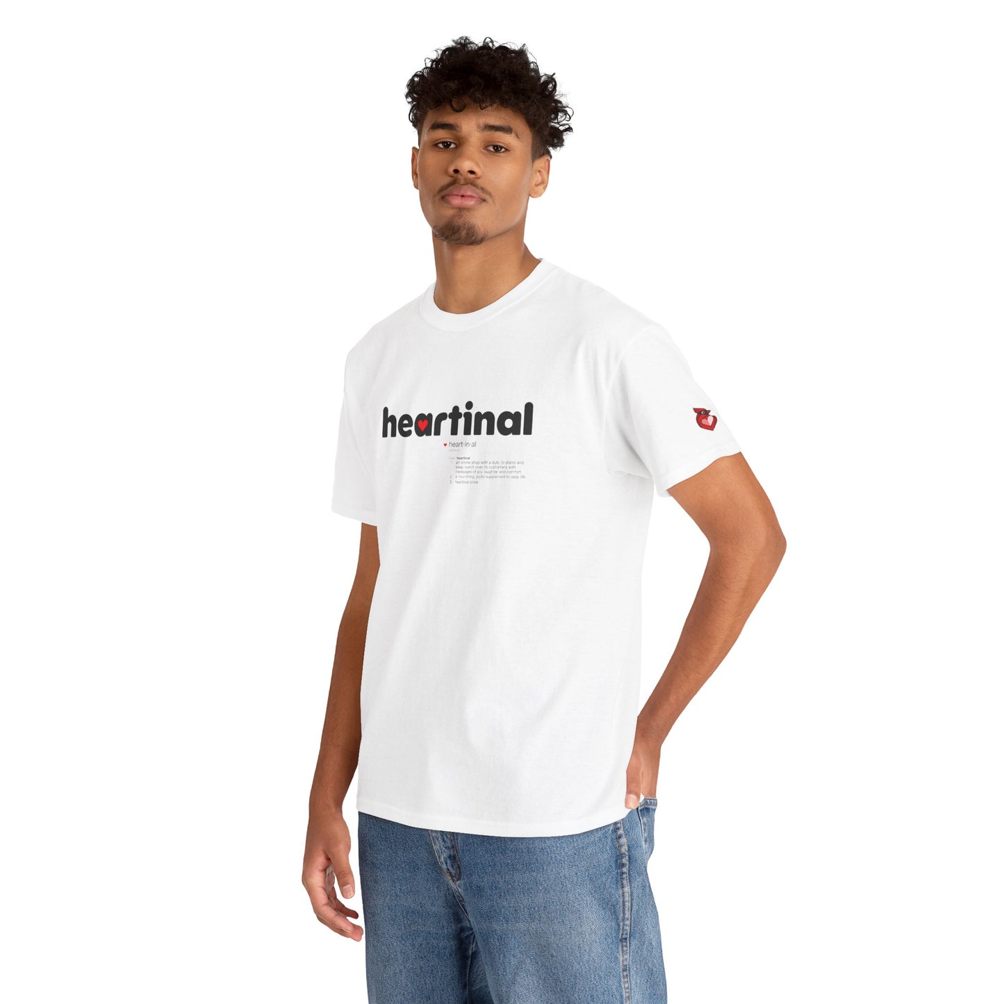 heartinal® "Heart on Your Sleeve" T-Shirt — Wordmark Logo Front with "Nutrition Facts" Back Tee