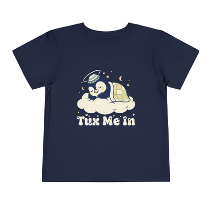 'Tux Me In' Toddler Tee —  Sleepy Penguin Short Sleeve Kids Shirt