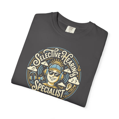 Selective Hearing Specialist T-Shirt — Funny Earbuds Graphic Tee