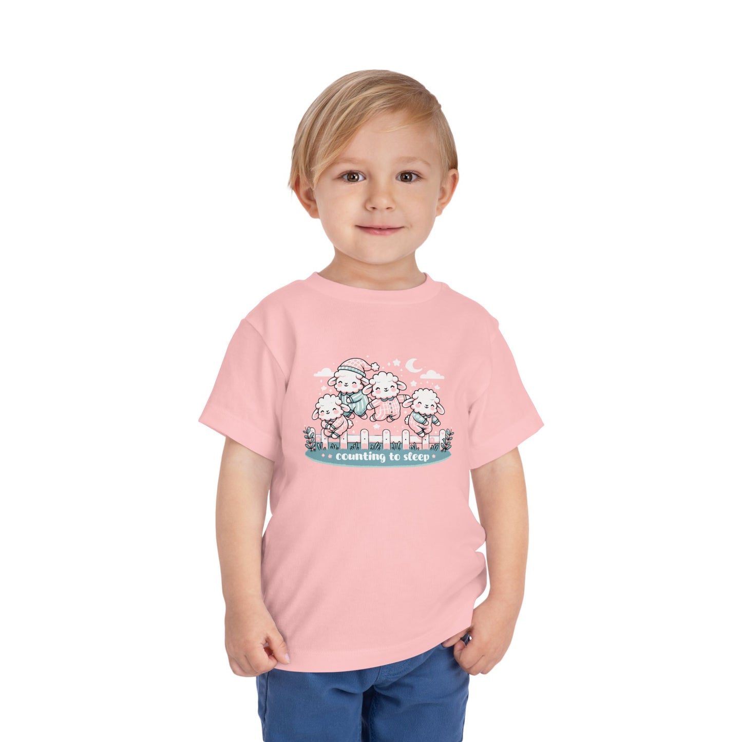 "Counting to Sleep" Toddler Tee — Cute Sleepy Sheep Bedtime Shirt