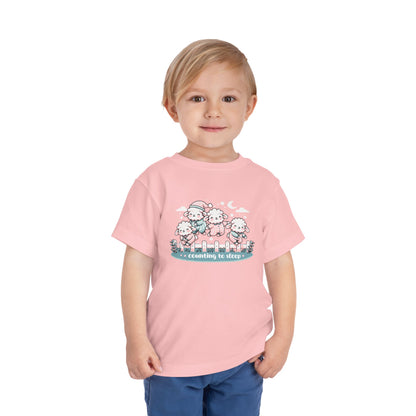 "Counting to Sleep" Toddler Tee — Cute Sleepy Sheep Bedtime Shirt