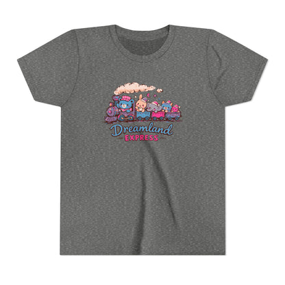 "Dreamland Express" Youth Tee — Cute Train & Animal Crew Kids Shirt