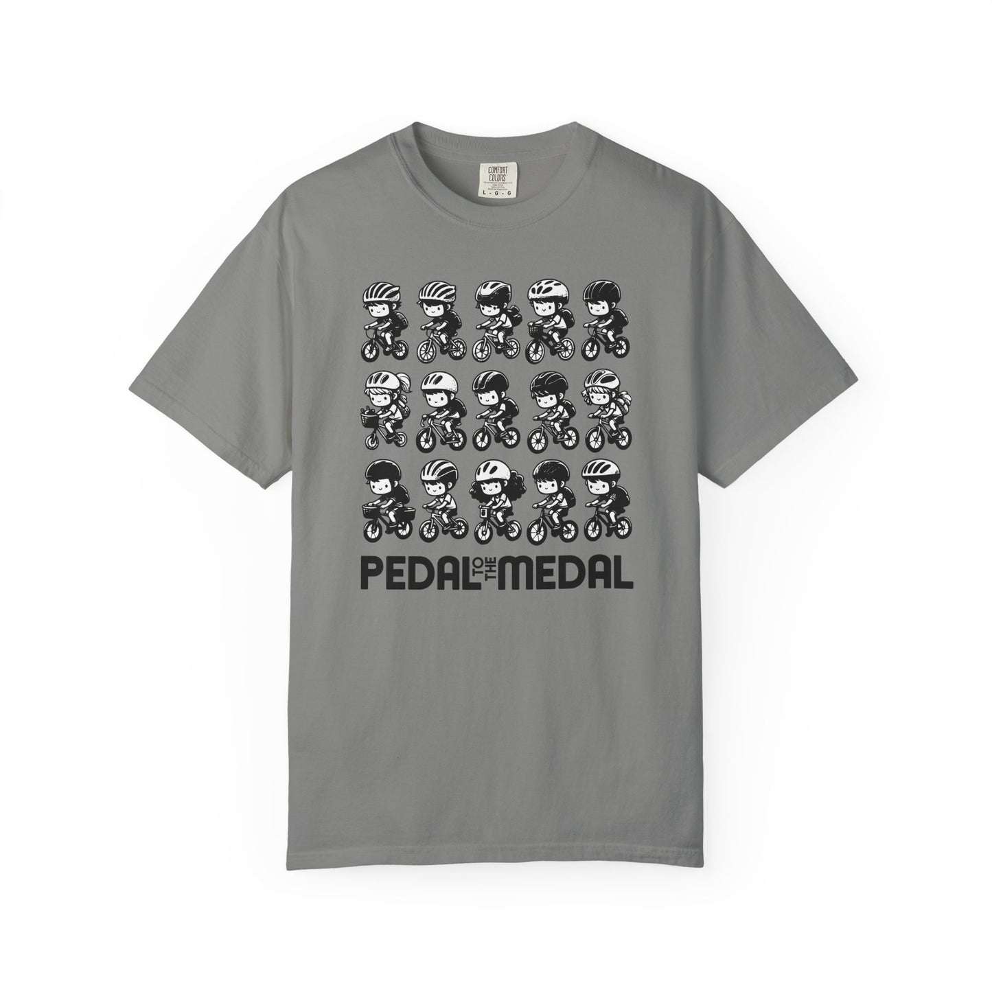 Pedal for the Medal Graphic Tee — Cute Cycling Crew Illustration T-Shirt